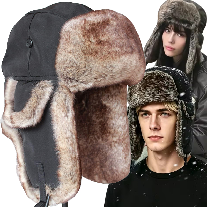 Trapper Hat Ear Flap - Gorros de invierno cálidos para hombre,