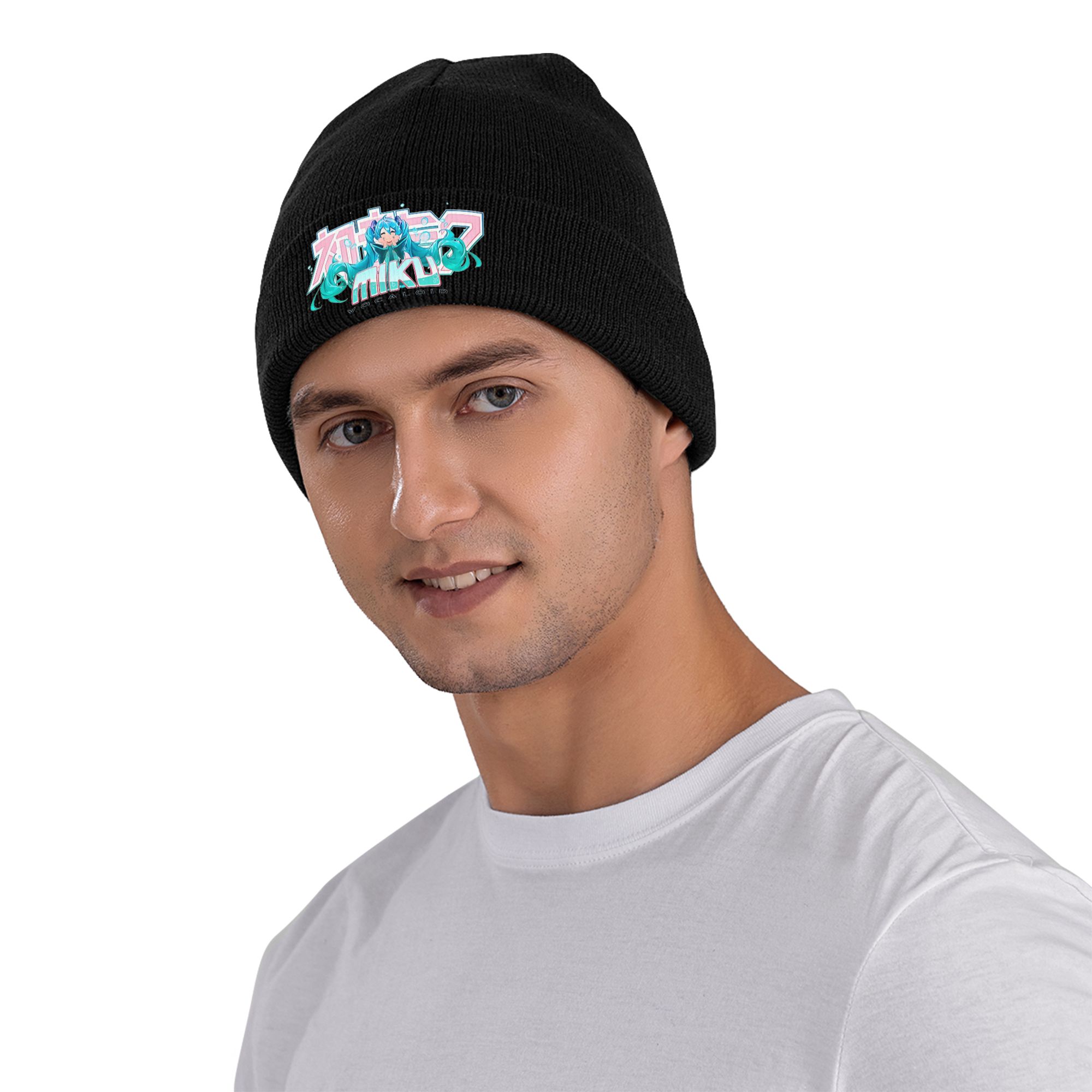 Gorro de punto con puños de pu - Beanie Cuffed Knit reseña y precio