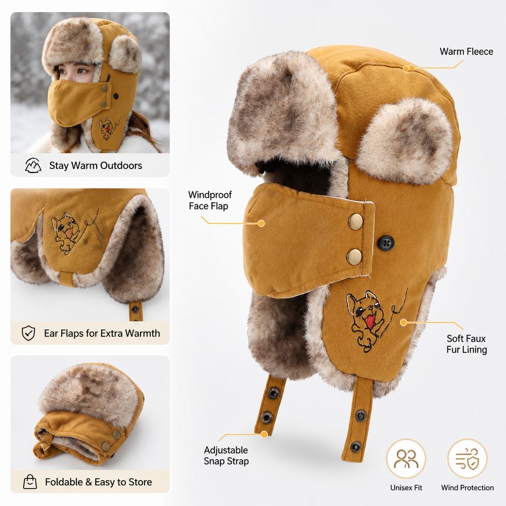 Nuevo Gorro Trapper con Forro  - Trapper Hat Ear Flap reseña y precio