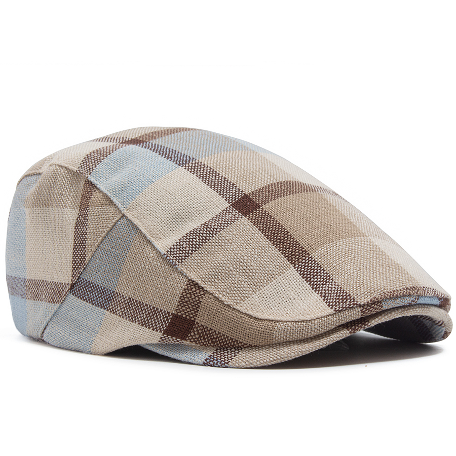 Gorra Plana a Cuadros de Moda  - Newsboy Cap Ivy reseña y precio